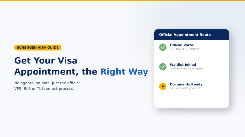 How to Get a Schengen Visa Appointment: VFS, BLS and TLS Slot Strategies Without Agents or Bots
