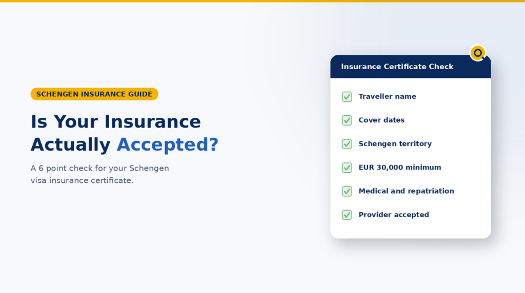 Is This Travel Insurance Accepted for a Schengen Visa? How to Verify a Provider and Certificate