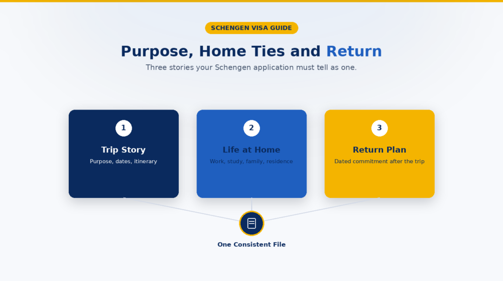 How to Prove Purpose, How to Prove Home Ties and How to Prove Intention to Return for a Schengen Visa