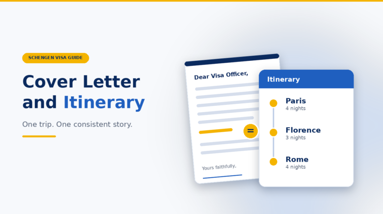 Exemples de lettre de motivation et d’itinéraire pour visa Schengen